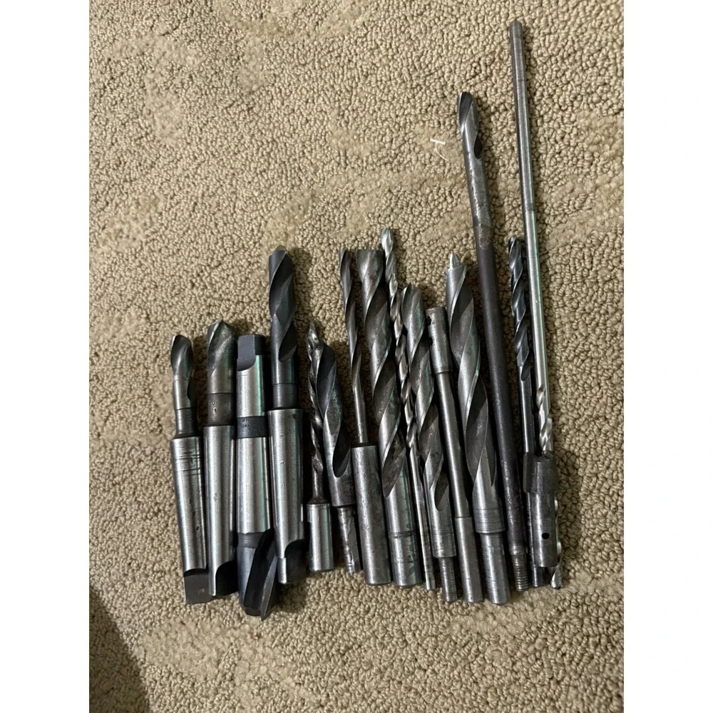 Lot Of 15 Drill Point Bits Morse Tapper Drill Bits 9/16 1/4 And More See Picture